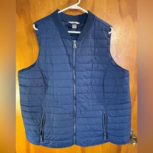 CJ Banks Navy Quilted Vest for Men